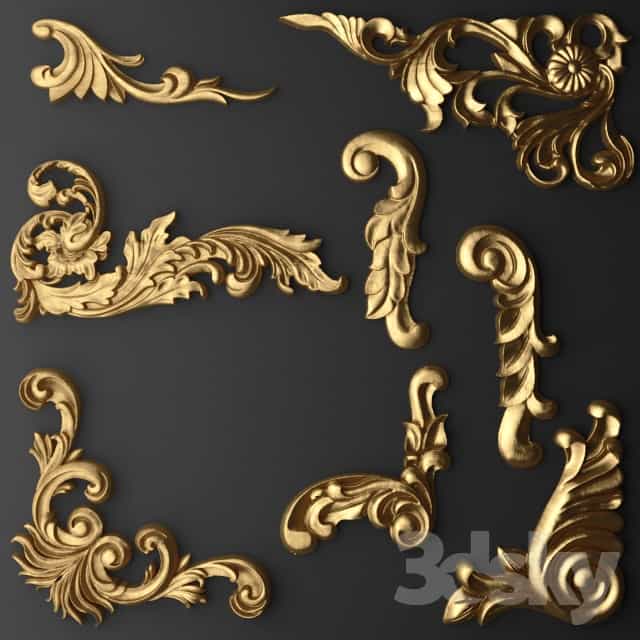 دانلود مدل سه بعدی گچبری کلاسیک - 16 مدل سه بعدی گچبری کلاسیک - 15