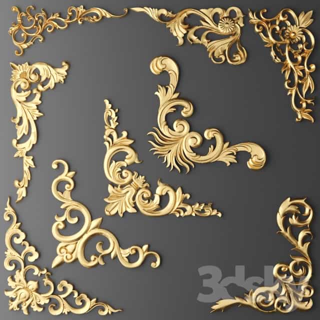 دانلود مدل سه بعدی گچبری کلاسیک - 14 مدل سه بعدی گچبری کلاسیک - 13