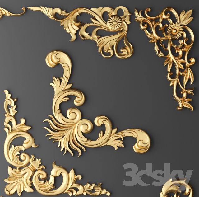 مدل سه بعدی گچبری و نما رومی - 9