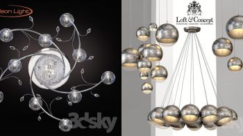 دانلود مدل سه بعدی لامپ و لوستر مدرن