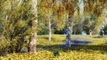 دانلود آبجکت درخت پاییزی