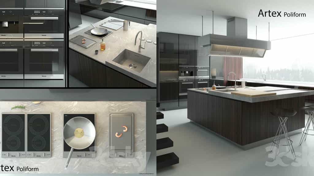 دانلود 10 مدل سه بعدی کابینت آشپزخانه
