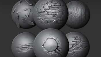 دانلود براش و آلفای چوب برای Zbrush