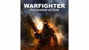 اکشن ساخت افکت آتش و جنگ در فتوشاپ – Warfighter Photoshop Action