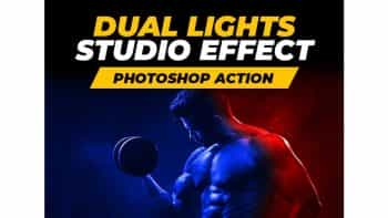 اکشن نورپردازی رنگی عکس در فتوشاپ – Dual Lights Studio Effect – EthanFX