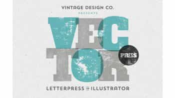 افکت چاپ برای ایلستریتور – VectorPress: Illustrator Letterpress