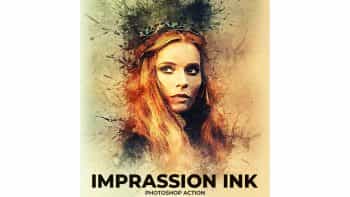 اکشن ایجاد افکت جوهر فتوشاپ – Impression Ink Photoshop Action