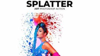 اکشن هنر پاشیدن رنگ برای فتوشاپ – Splatter Art Photoshop Action