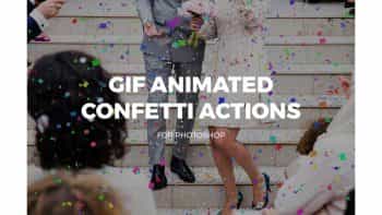 اکشن ساخت کاغذ رنگی در فتوشاپ – Gif Animated Confetti Actions