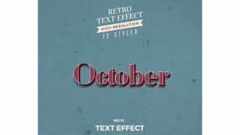 اکشن افکت متنی ماه های سال برای فتوشاپ – Months Of The Year Retro Text Effects