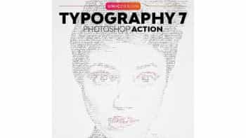 اکشن تبدیل عکس به متن فتوشاپ – Typography 7 Photoshop Action