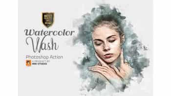 اکشن تبدیل عکس به نقاشی آبرنگ در فتوشاپ – Watercolor Wash Photoshop Action 2
