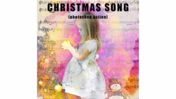 اکشن آبرنگی عکس کریسمس فتوشاپ – Christmas Song Photoshop Action