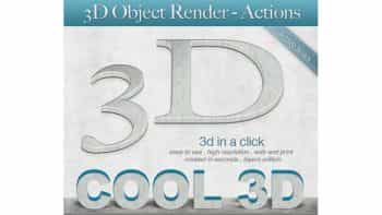 دانلود اکشن ساخت متن سه بعدی 3D Object Render