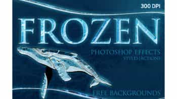 اکشن ایجاد افکت یخ برای فتوشاپ – FROZEN Photoshop Effects+Action