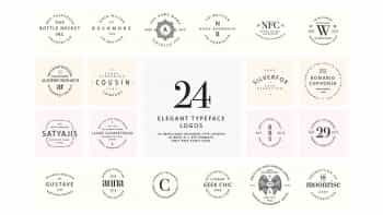 دانلود فایل لایه باز لوگو ELEGANT TYPEFACE LOGO CREATOR