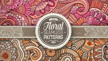 دانلود پترن گل دار سنتی Floral Ethnic Seamless Patterns