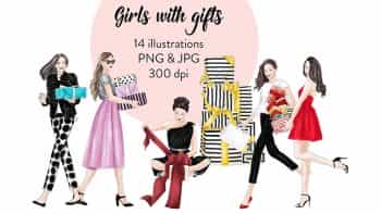 دانلود کلیپ آرت دختران با کادو Girls with Gifts