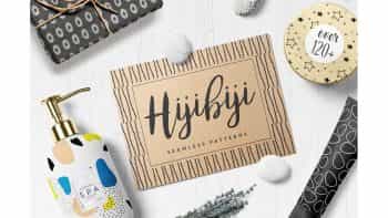 دانلود پترن با طراحی دستی Hijibiji Seamless Patterns