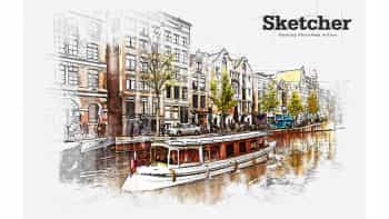 دانلود اکشن تبدیل عکس به اسکیس برای فتوشاپ – Sketcher Photoshop Action