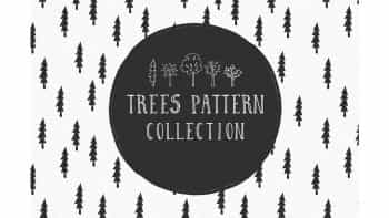 دانلود پترن درخت با طرح مدادی Trees Pattern Collection