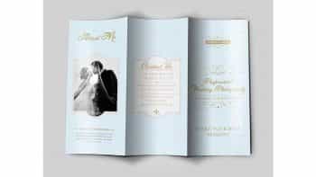 دانلود فایل لایه باز بروشور خدمات مجالس عروسی Wedding Brochure template