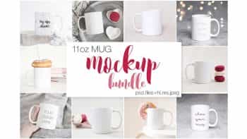 دانلود موکاپ ماگ 11oz Ceramic Mug Mockups Bundle II