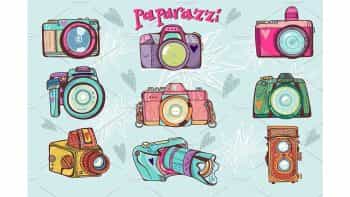 دانلود وکتور دوربین عکاسی Paparazzi