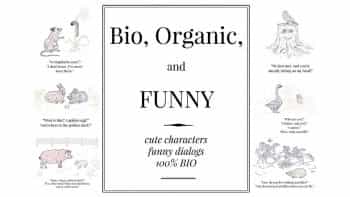 دانلود وکتور کارت تبریک فانتزی Bio, Organic, and Funny Vol.1