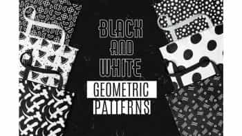دانلود پترن هندسی سیاه و سفید Black and White Geometric Patterns