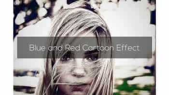 دانلود اکشن افکت کارتونی برای فتوشاپ Blue and Red Cartoon Effect