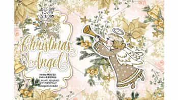 دانلود وکتور کریسمس Christmas Angel design