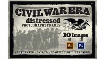 دانلود فریم قدیمی برای دور عکس Civil War era image frames