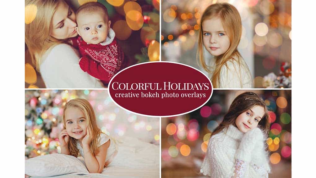 دانلود تصاویر پوششی بوکه Colorful Holidays photo overlays