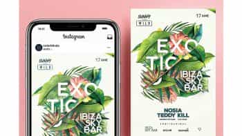 دانلود فایل لایه باز پوستر Exotic Flyer