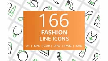 دانلود آیکون پوشاک Fashion Line Icons
