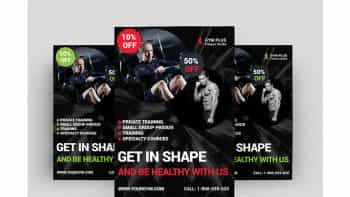 دانلود فایل لایه باز آگهی تبلیغاتی باشگاه ورزشی Fitness Business Flyers