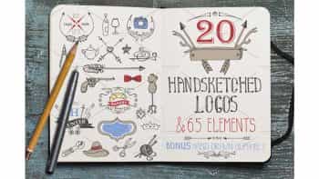دانلود وکتور لوگو با طراحی دستی Hand drawing logo bundle 2 Vintage
