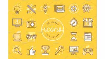 دانلود آیکون خطی linear icons