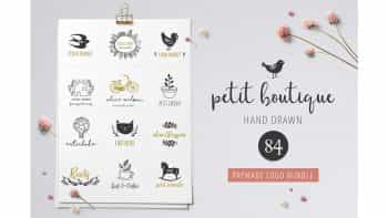 دانلود فایل لایه باز لوگو بوتیک Logo boutiqe – premade logo template