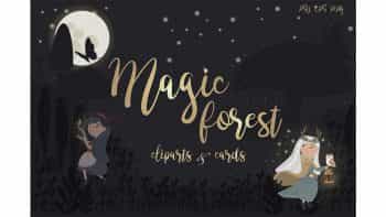 دانلود کلیپ آرت جنگل سحر آمیز Magic forest collection