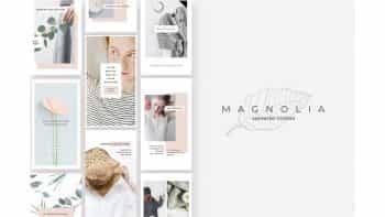 دانلود فایل لایه باز استوری اینستاگرام Magnolia Animated Instagram Stories