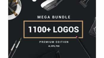 دانلود فایل لایه باز لوگو هندسی MEGA BUNDLE 1100 Logos & Badges