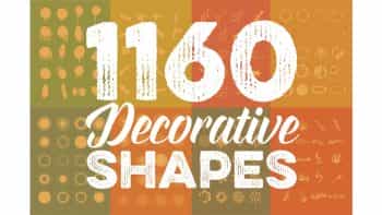 دانلود فایل لایه باز اشکال تزئینی Megabundle: 1160 Decorative Shapes