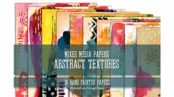 دانلود تکسچر کاغذ با نقاشی رنگ روغن و پاستل Mixed Media Papers Abstract Textures