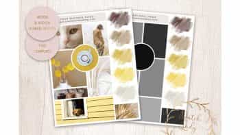 دانلود فایل لایه باز بروشور PSD Mood & Vision Board Template