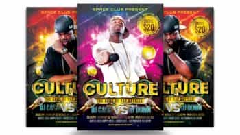 دانلود فایل لایه باز پوستر کنسرت موسیقی Rap Battle Flyer Template
