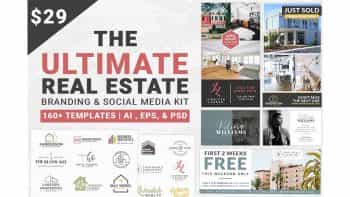 دانلود فایل لایه باز لوگو مسکن و املاک Real Estate Branding Kit