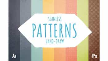 دانلود پترن خط و نقطه با طراحی دستی Retro hand-draw patterns