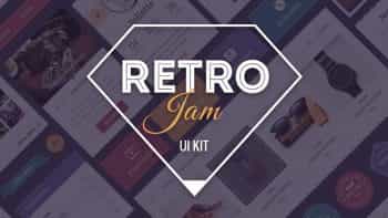 دانلود طرح لایه باز رابط کاربری Retro Jam UI Kit